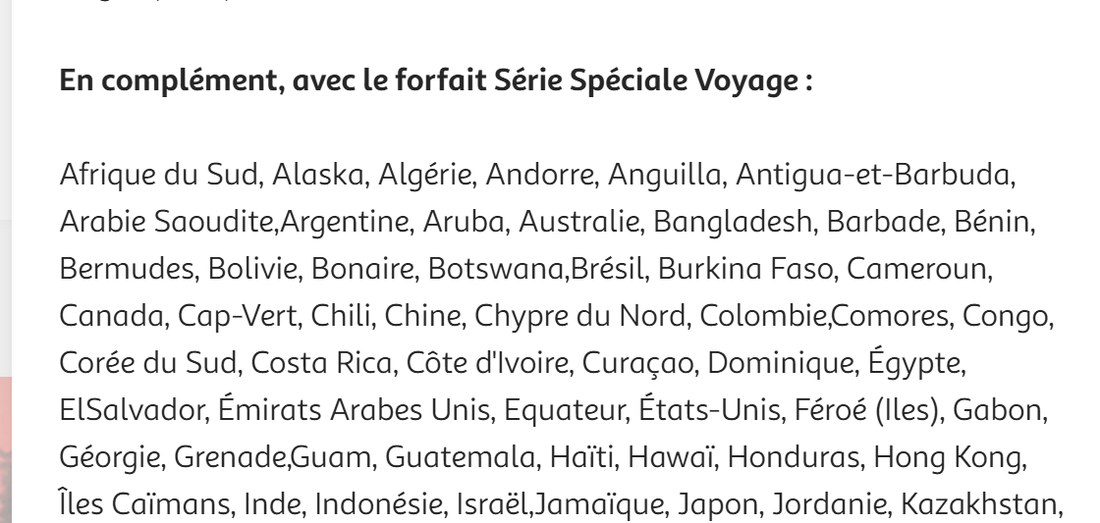 Auchan Voyage 目的地名单截图:Chine、Hong Kong、Macao 分别单独列出,列表中没有台湾